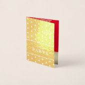 Luxus Gold Foil Weihnachten Party Einladungen (Vorderseite)