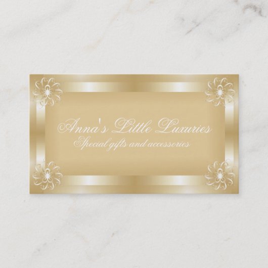 Luxus Gold Frame Business Cards Visitenkarte (Vorderseite)