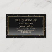 Luxus Gold Frame Dunkle Gradient Modern Luxe Glam Visitenkarte (Rückseite)