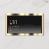 Luxus Gold Frame Dunkle Gradient Modern Luxe Glam Visitenkarte (Vorderseite)