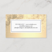 Luxus Gold gegossene goldfarbene Wasserfarbe mit M Visitenkarte (Rückseite)