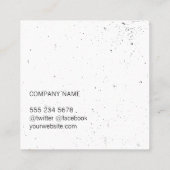 Luxus Gold (gesprenkelt) Quadratische Visitenkarte (Rückseite)