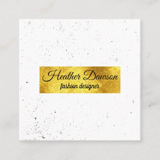 Luxus Gold (gesprenkelt) Quadratische Visitenkarte (Vorderseite)