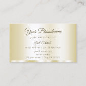 Luxus Gold Glamour Beruflich und einfach Visitenkarte (Rückseite)