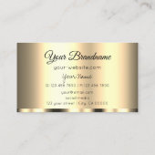 Luxus Gold Glamour Beruflich und einfach Visitenkarte (Rückseite)