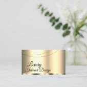 Luxus Gold Glamour Chic mit Foto Beruflich Visitenkarte (Stehend Vorderseite)