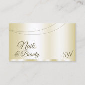 Luxus Gold Glamour mit Initials Beruflich Visitenkarte (Vorderseite)