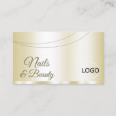 Luxus Gold Glamour mit Logo Beruflich Visitenkarte (Vorderseite)
