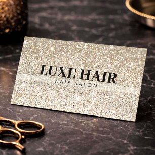 Luxus Gold Glitter Friseursalon Minimalist Visitenkarte