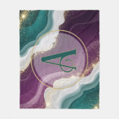 Luxus-Gold-Glitter-Marmor-Muster Fleecedecke (Vorderseite)