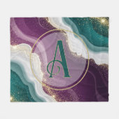 Luxus-Gold-Glitter-Marmor-Muster Fleecedecke (Vorderseite (Horizontal))