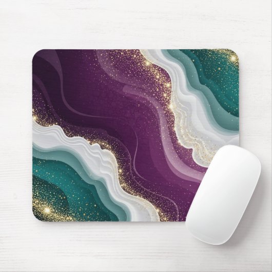 Luxus-Gold-Glitter-Marmor-Muster Mousepad (Mit Mouse)