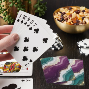 Luxus-Gold-Glitter-Marmor-Muster Spielkarten