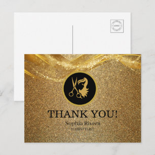 Luxus-Gold-Glitter Postkarte