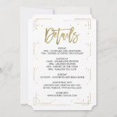 Luxus Gold Glitzer Bachelorette Wochenende Einladung (Rückseite)