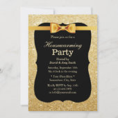 Luxus Gold Glitzer Background Housewarming Party Einladung (Vorderseite)