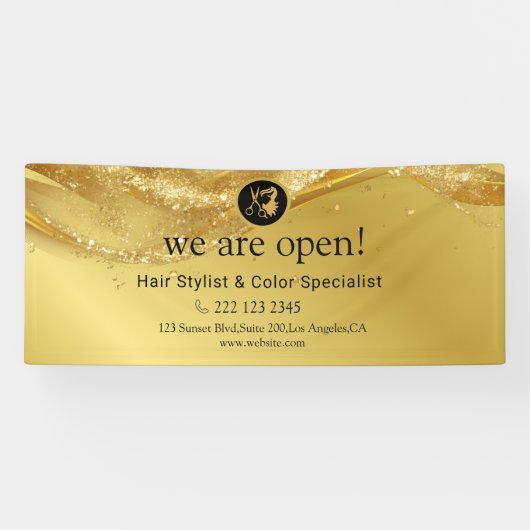 Luxus Gold Glitzer Banner (Horizontal)