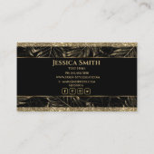 Luxus Gold Glitzer beruflich Business Card Visitenkarte (Rückseite)