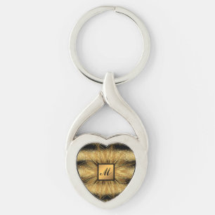 Luxus Gold Glitzer Black Mit Monogramm Gift Schlüsselanhänger