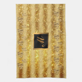 Luxus Gold Glitzer Blumengeschenk Geschirrtuch (Vertikal)