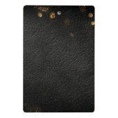 Luxus Gold Glitzer Bokeh Rahmen mit Individuelle N Mini Klemmbrett (Rückseite)