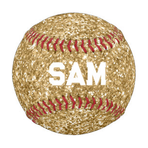 Luxus Gold Glitzer Bold Sport Monogram Baseball