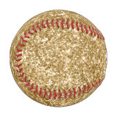 Luxus Gold Glitzer Bold Sport Monogram Baseball (Vorderseite Links)