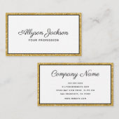 Luxus Gold Glitzer Business Card Visitenkarte (Vorne/Hinten)