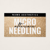 Luxus Gold Glitzer Dermal Filler Aftercare Card (Vorderseite)