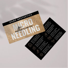 Luxus Gold Glitzer Dermal Filler Aftercare Card