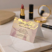 Luxus Gold Glitzer Individualisierbares Makeup Art Visitenkarten