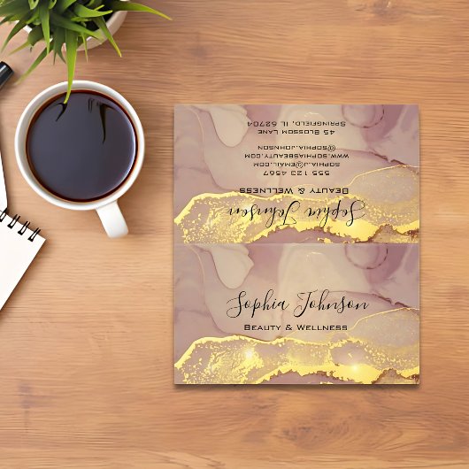 Luxus Gold Glitzer Individualisierbares Makeup Art Visitenkarten
