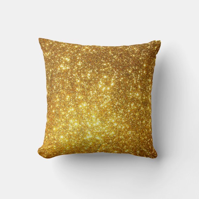 Luxus Gold Glitzer Kissen (Vorderseite)