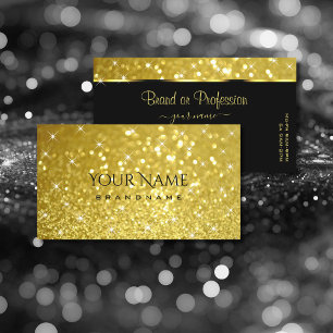Luxus Gold Glitzer Luminous Sparkle Stars Elegante Visitenkarte