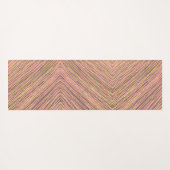 Luxus Gold Glitzer Personalisiert Streifen Rosa Yogamatte (Rückseite (Horizontal))