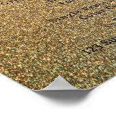 Luxus Gold Glitzer Poster (Ecke)