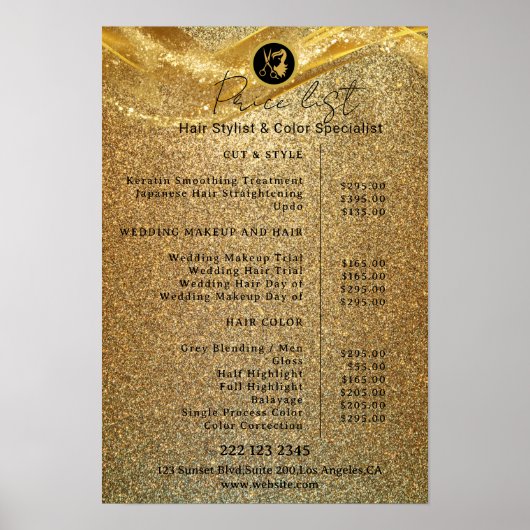 Luxus Gold Glitzer Poster (Vorne)