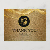 Luxus Gold Glitzer Postkarte (Vorderseite)