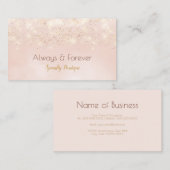 Luxus Gold Glitzer Romantischer Pink Bokeh Visitenkarte (Vorne/Hinten)