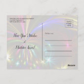 Luxus Gold Glitzer Silvester Party Einladung Postkarte (Rückseite)