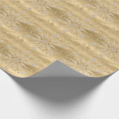 Luxus Gold Glitzer Snowflake Diamond Geschenkpapier (Ecke)