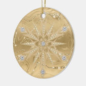 Luxus Gold Glitzer Snowflake Diamond Keramik Ornament (Links)