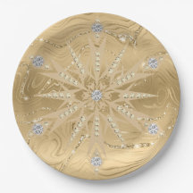 Luxus Gold Glitzer Snowflake Diamond