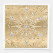 Luxus Gold Glitzer Snowflake Diamond