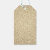 Luxus Gold Glitzer & Sparkle Monogram Geschenkanhänger (Rückseite)