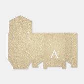 Luxus Gold Glitzer & Sparkle Monogram Geschenkschachtel (Ungefaltet)