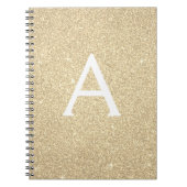 Luxus Gold Glitzer Sparkle Monogram Notebook Notizblock (Vorderseite)