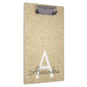 Luxus Gold Glitzer & Sparkle Monogram School Klemmbrett (Rechts)