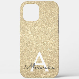 Luxus Gold Glitzer und Sparkle Monogram Case-Mate iPhone Hülle