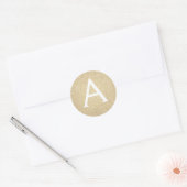 Luxus Gold Glitzer und Sparkle Monogram Runder Aufkleber (Umschlag)